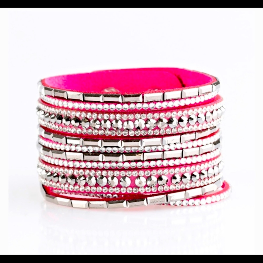 🥂Hot Pink Bling Wrap Bracelet🥂